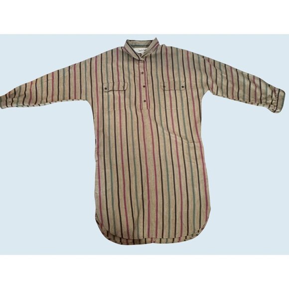 Vintage Diane von Furstenberg DVF Striped Shirt Dress Tunic 80s / 90s Size S - Picture 3 of 8